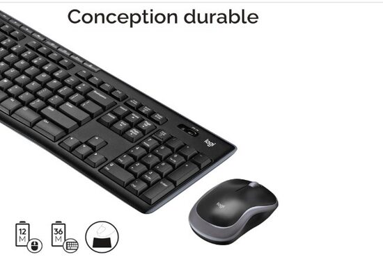Logitech MK270 Combo clavier et souris sans fil pour Windows